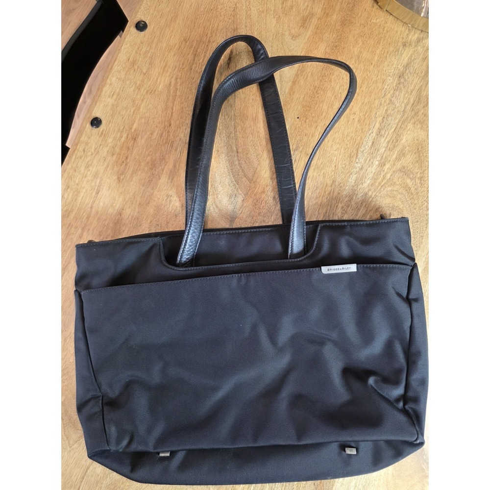 Briggs‎ & Riley Travel Tote WB312-4 Black Nylon Leather Carry On